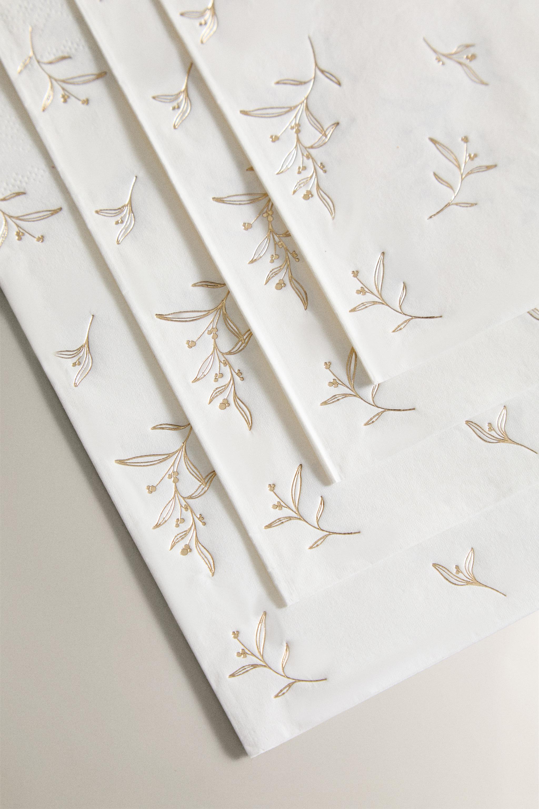SET OF CHRISTMAS BRANCH PAPER NAPKINS (SET OF 20)